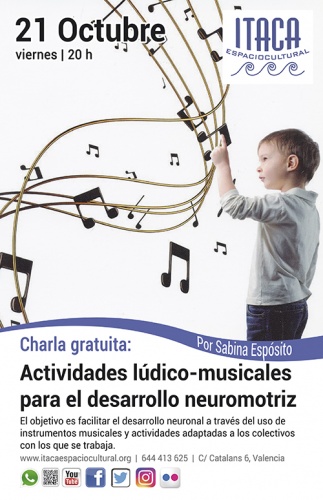 Charla gratuita: Actividades lúdico-musicales para el desarrollo neuromotriz